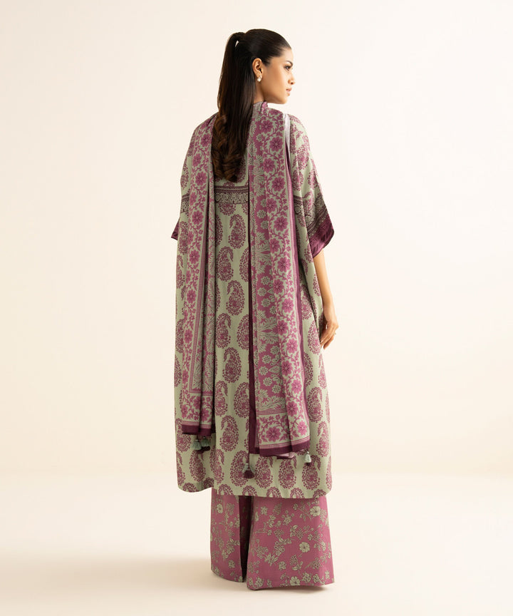 Sapphire Stitched 3 Piece LINEN DY25V8-32 - Salai - Sapphire RTW Winter 2025 