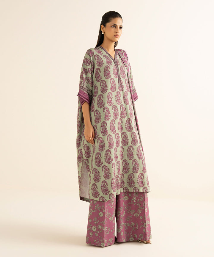 Sapphire Stitched 3 Piece LINEN DY25V8-32 - Salai - Sapphire RTW Winter 2025 