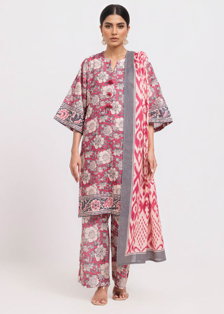 Pink-Khaddar-3 Piece (WP3PPBW25B10N2) - Salai - Salai 