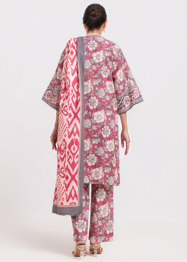 Pink-Khaddar-3 Piece (WP3PPBW25B10N2) - Salai - Salai 