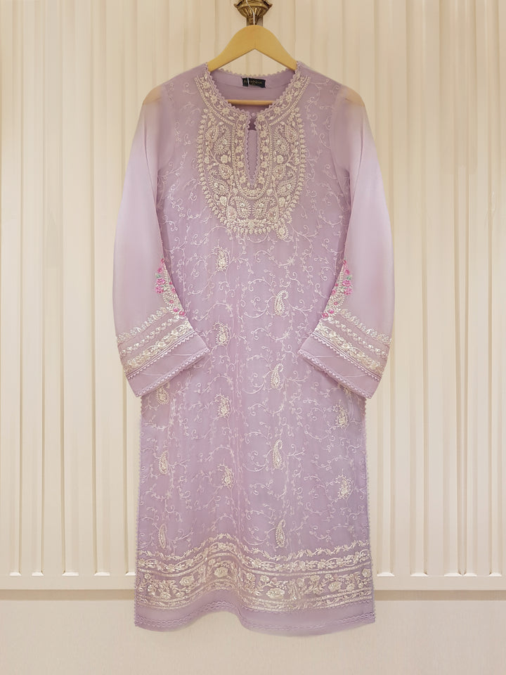 Agha Noor Pure Chiffon 3 Piece 4290 - Salai - Agha Noor 