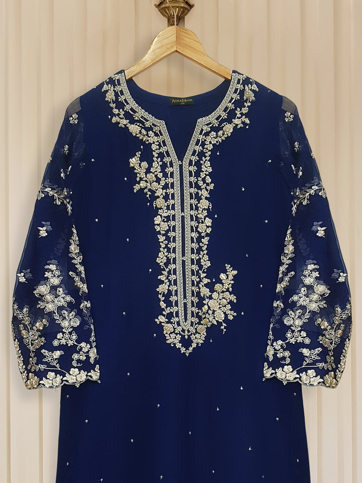 Agha Noor Pure Chiffon 3 Piece 6194 - Salai - Agha Noor 