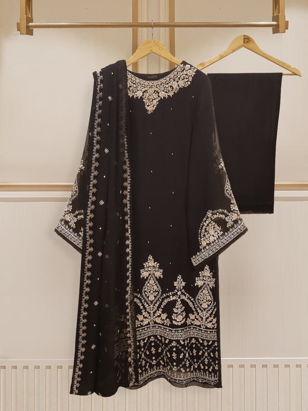 Agha Noor Pure Chiffon 3 Piece 7525 - Salai - Agha Noor 