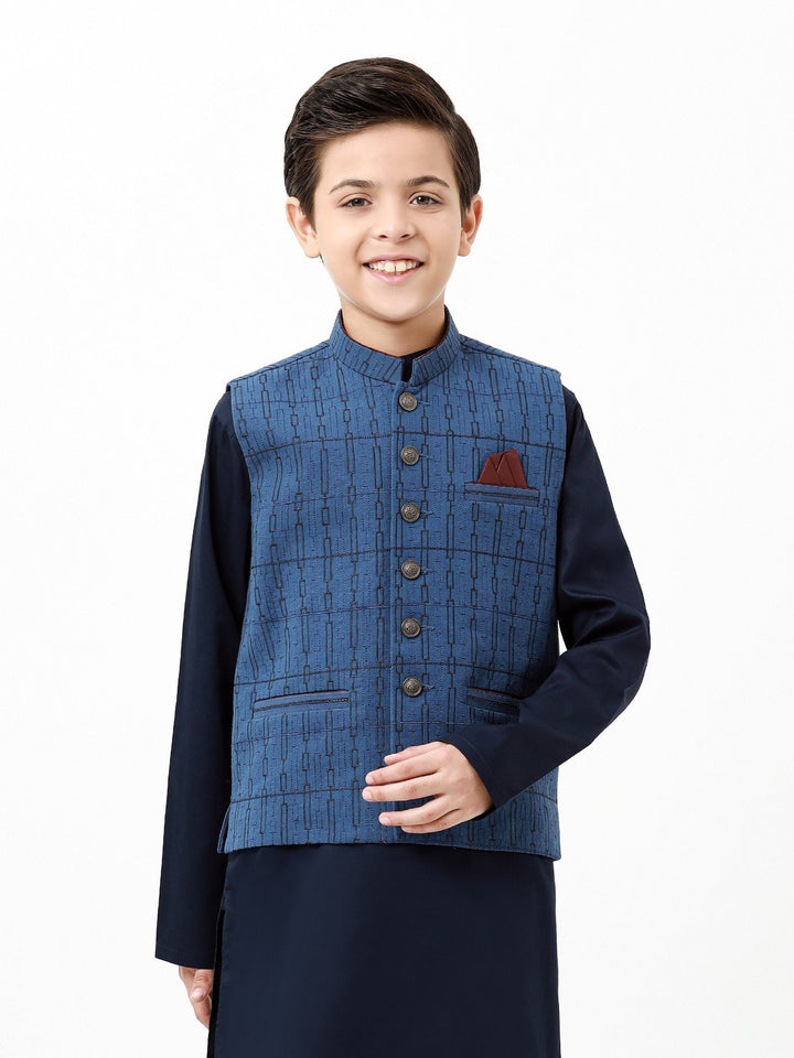 Boys Kurta Shalwar & Vest O16-23 - Salai - Salai 