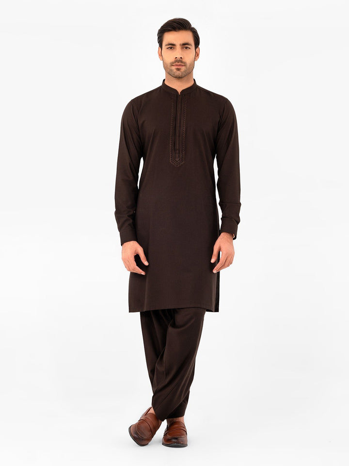 Men Kurta Shalwar EMTKS24W-41040 - Salai - Edenrobe 