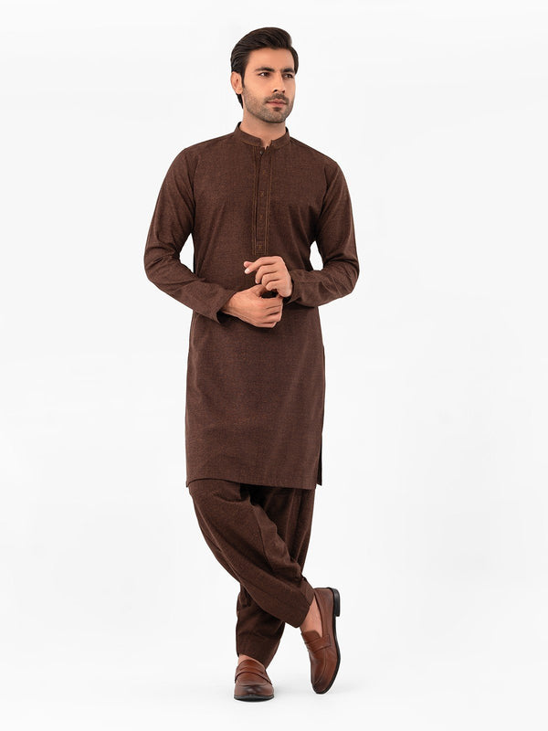 Men Kurta Shalwar EMTKS24W-41043 - Salai - Edenrobe 