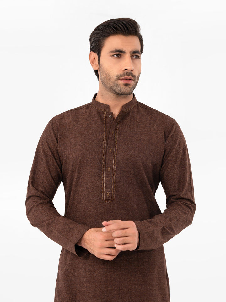 Men Kurta Shalwar EMTKS24W-41043 - Salai - Edenrobe 