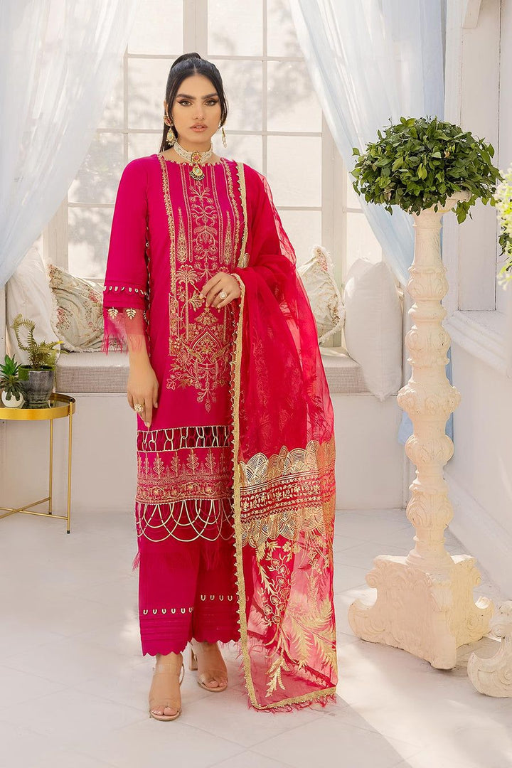 PINK-CAMBRIC-SUIT 3-PIECE (HV2C223P03).  US-5 - PINK / HV2C223P03 - Salai - Bonanza 