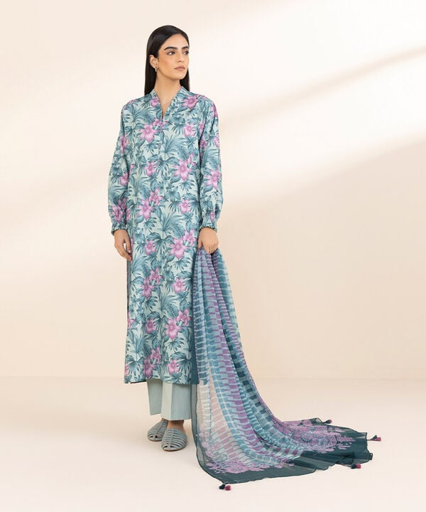 Sapphire Stitched Lawn 3 Piece-3PDY25V119AT - Salai - Sapphire RTW Lawn 2025 