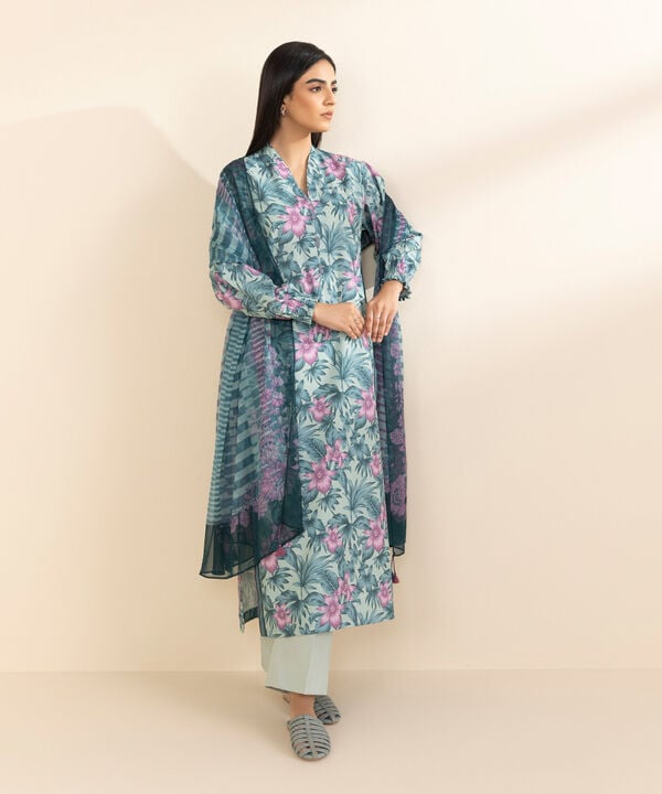 Sapphire Stitched Lawn 3 Piece-3PDY25V119AT - Salai - Sapphire RTW Lawn 2025 