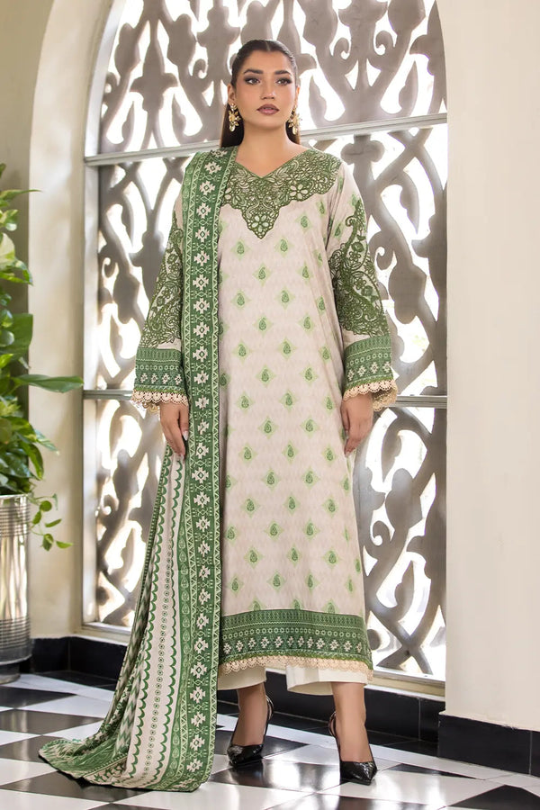 Khas Stitched Linen 3 Piece KLE-2963