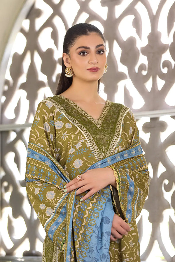 Khas Stitched Linen 3 Piece KLE-2966