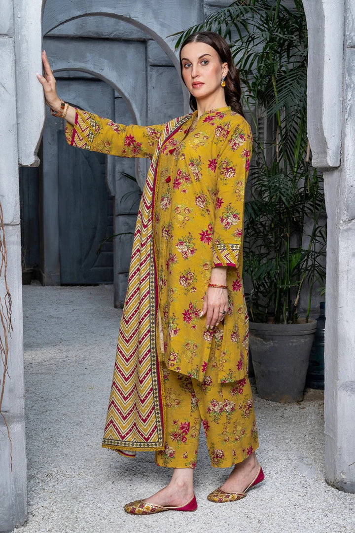 Khas Stitched Linen 3 Piece A-06 - Salai - Khas Winter RTW 2025 