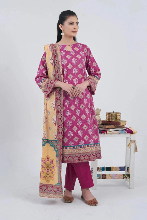 Khas Stitched Linen 3 Piece A-09 - Salai - Khas Winter RTW 2025 