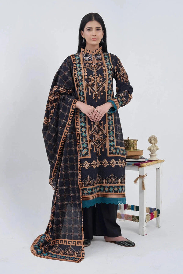 Khas Stitched Linen 3 Piece A-08 - Salai - Khas Winter RTW 2025 