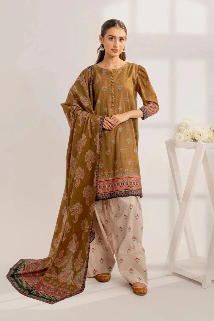 Khas Stitched Linen 3 Piece A-14 - Salai - Khas Winter RTW 2025 