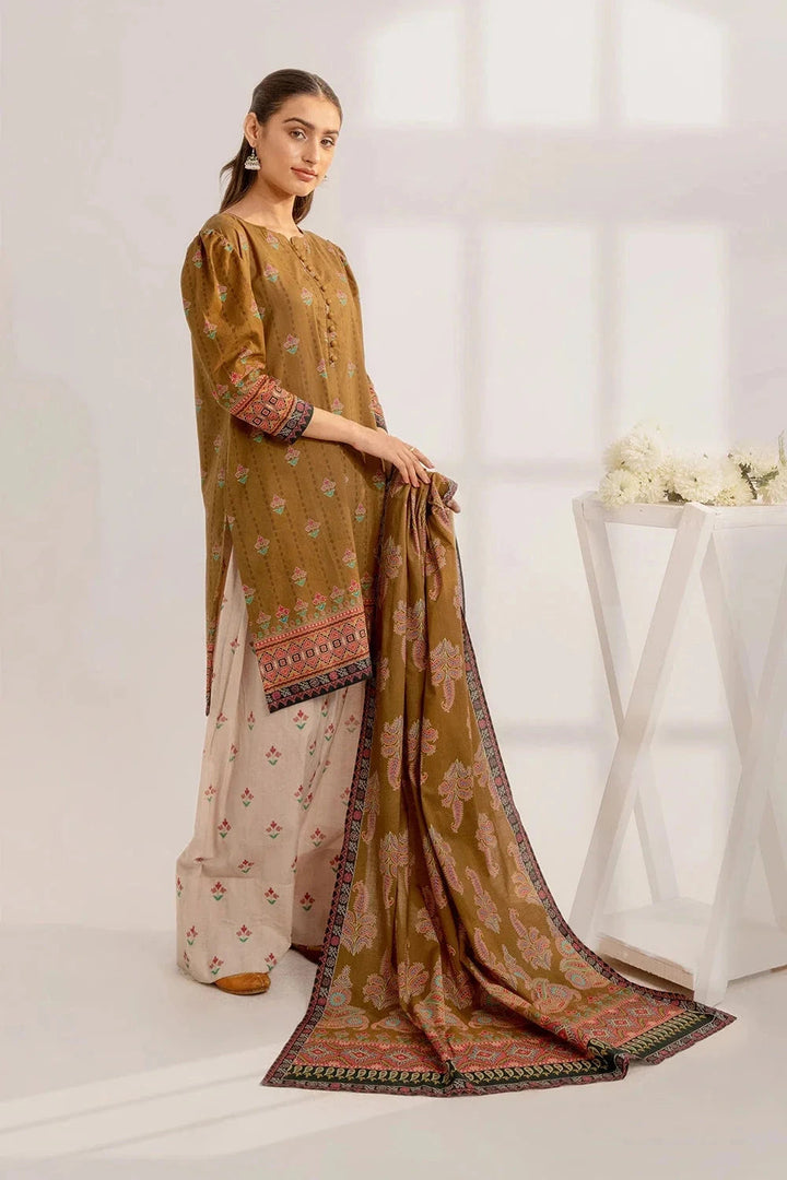Khas Stitched Linen 3 Piece A-14 - Salai - Khas Winter RTW 2025 