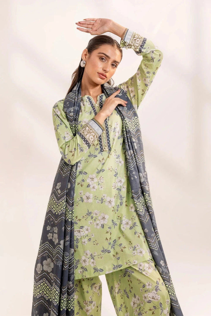 Khas Stitched Linen 3 Piece A-15 - Salai - Khas Winter RTW 2025 