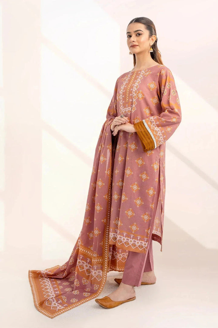 Khas Stitched Linen 3 Piece A-12 - Salai - Khas Winter RTW 2025 