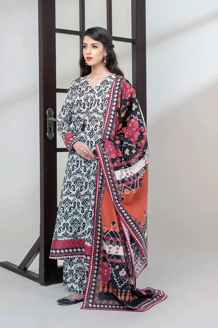 Khas Stitched Linen 3 Piece A-16 - Salai - Khas Winter RTW 2025 
