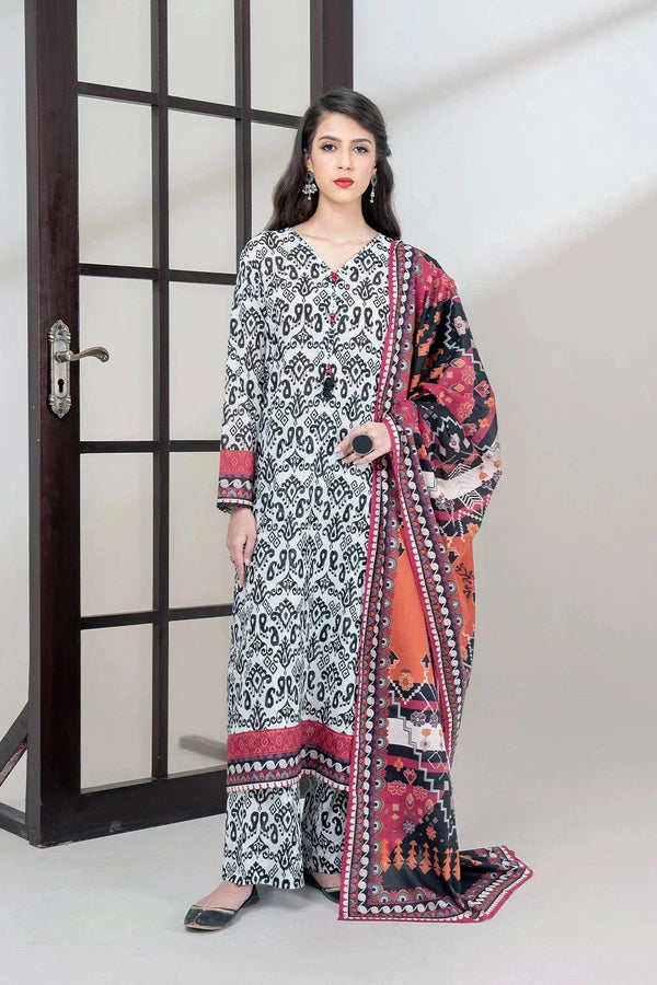 Khas Stitched Linen 3 Piece A-16 - Salai - Khas Winter RTW 2025 