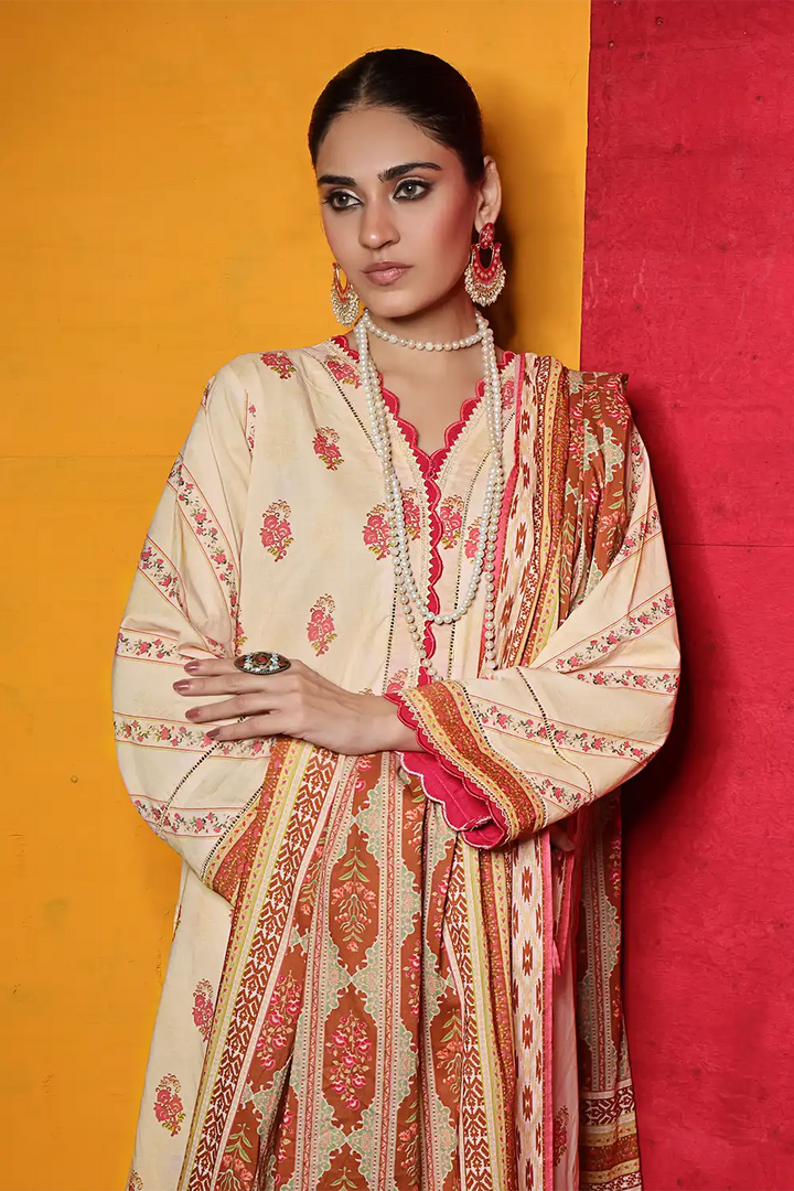 Khas Stitched Lawn 3 Piece 2387 - Salai - Khas 