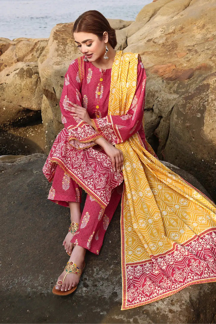 Khas Stitched Lawn 3 Piece 2394 - Salai - Khas 