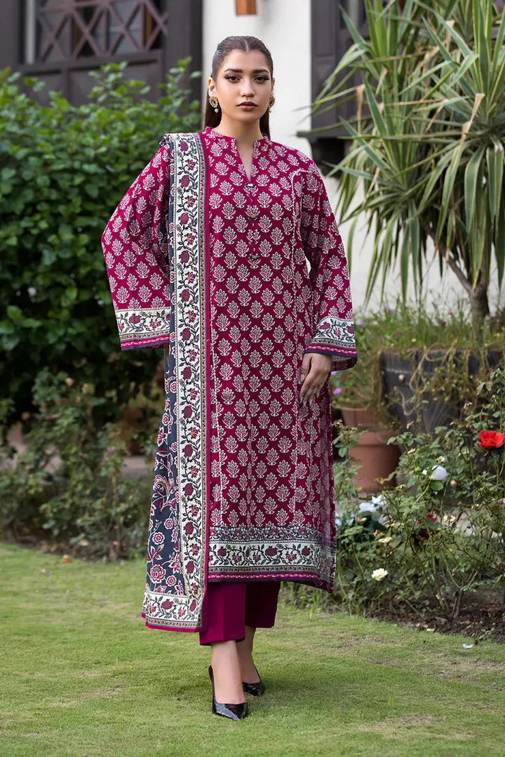 Khas Stitched Linen 3 Piece A-02 - Salai - Khas Winter RTW 2025 