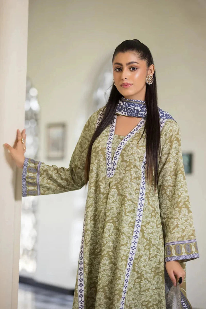 Khas Stitched Linen 3 Piece A-04 - Salai - Khas Winter RTW 2025 