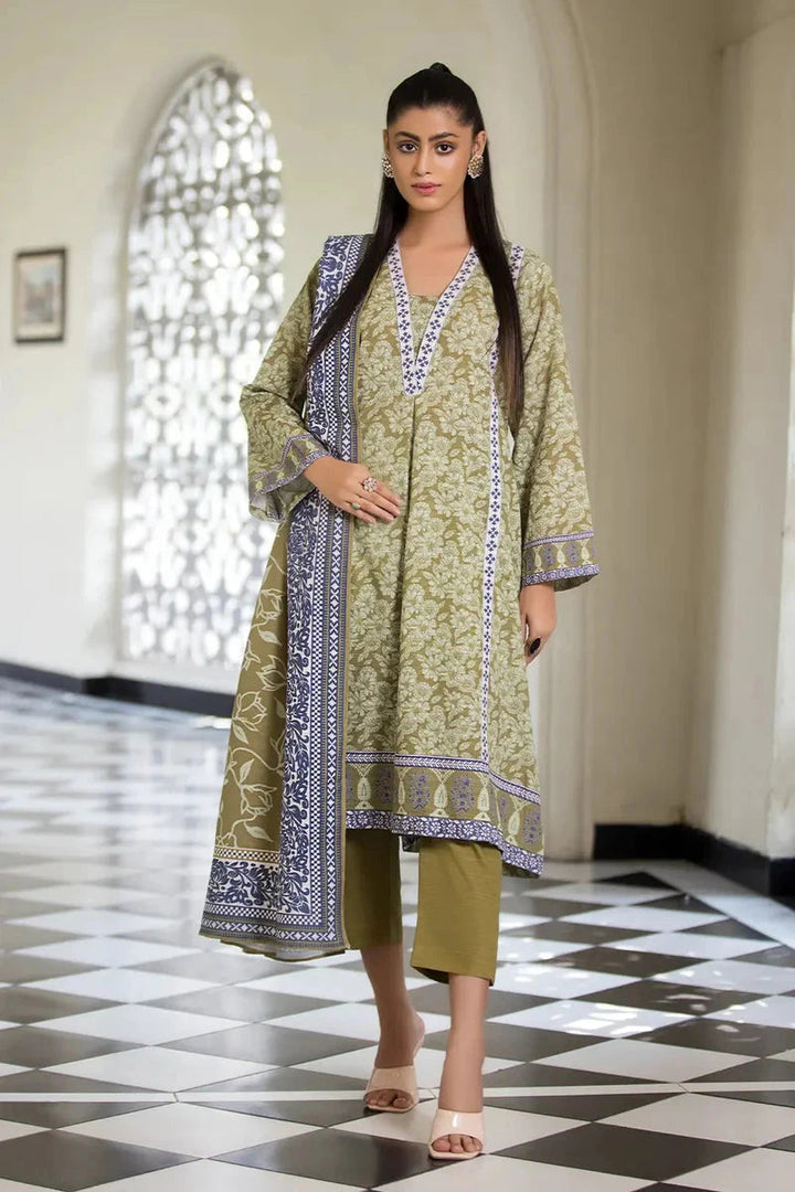 Khas Stitched Linen 3 Piece A-04 - Salai - Khas Winter RTW 2025 