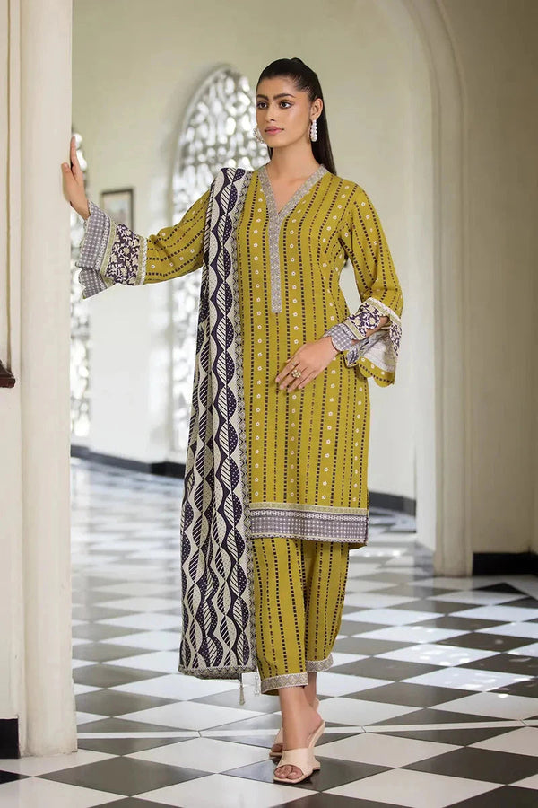 Khas Stitched Linen 3 Piece A-10 - Salai - Khas Winter RTW 2025 