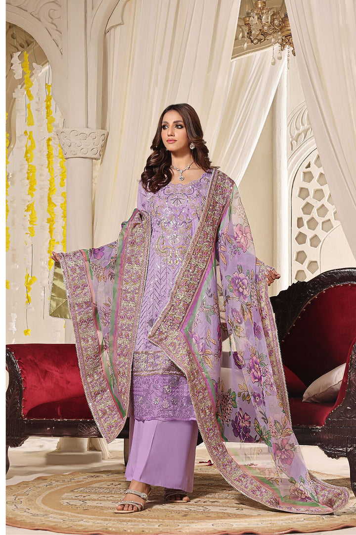 Stitched Luxury 3 Piece Formal KNAC2243 - Salai - Salai 