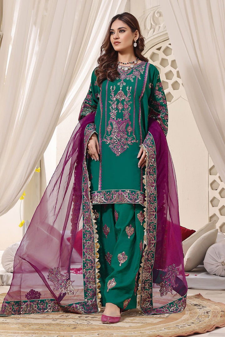 Stitched Luxury 3 Piece Formal KNAC2244 - Salai - Salai 