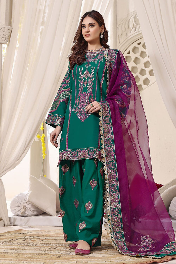 Stitched Luxury 3 Piece Formal KNAC2244 - Salai - Salai 