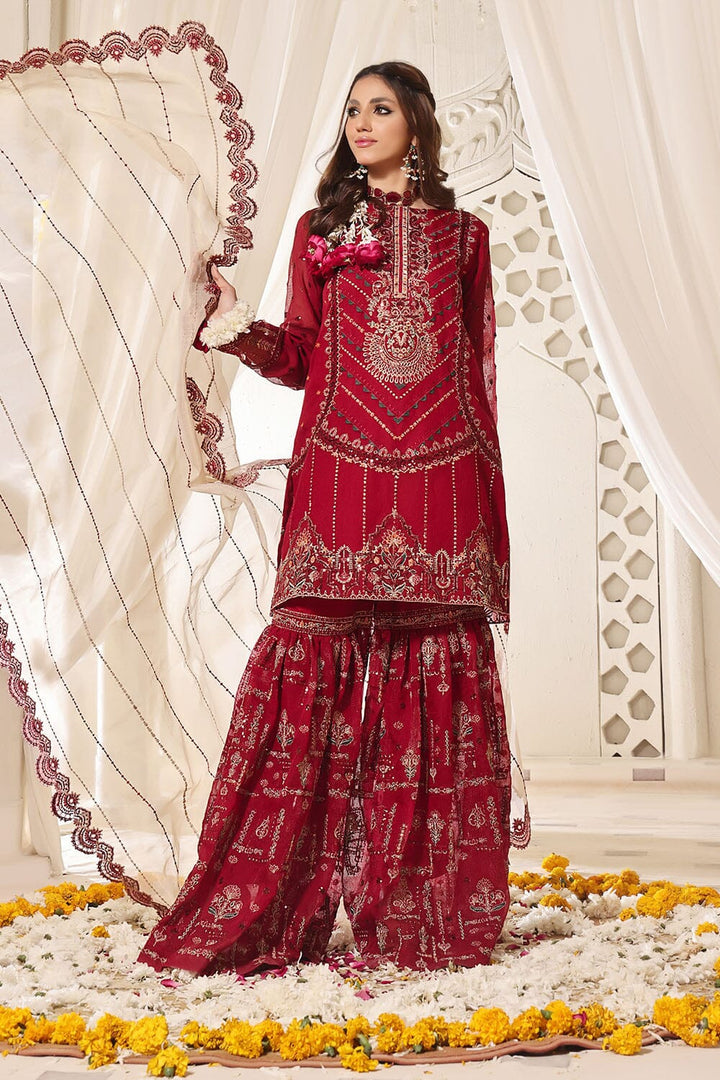 Stitched Luxury 3 Piece Formal KNAC2248 - Salai - Salai 