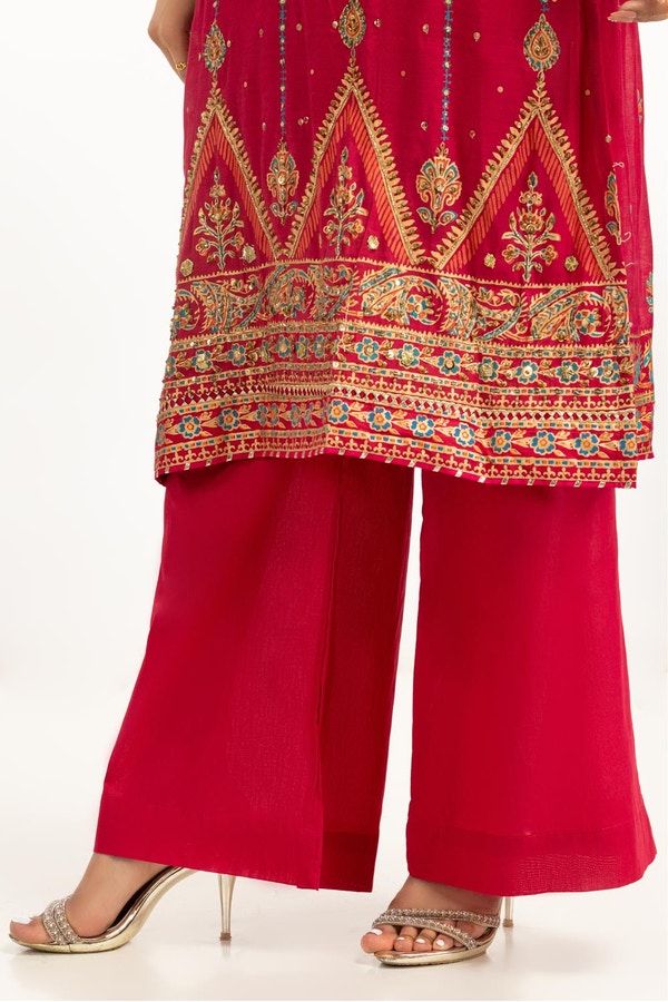 Gul Ahmed Stitched 3 Piece Festive FE-52093 J(80&79) - Salai - Gul Ahmed RTW Lawn 2025 