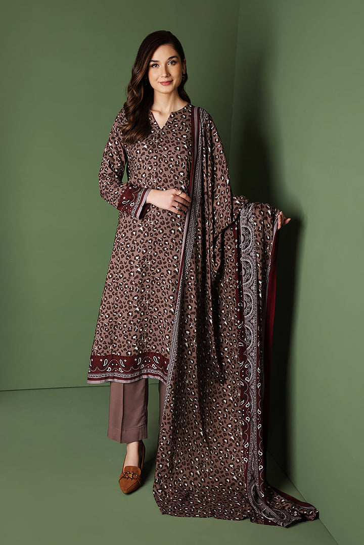 Nishat Stitched Linen 3 Piece 42206119 - Salai - Nishat Linen RTW Winter 2025 