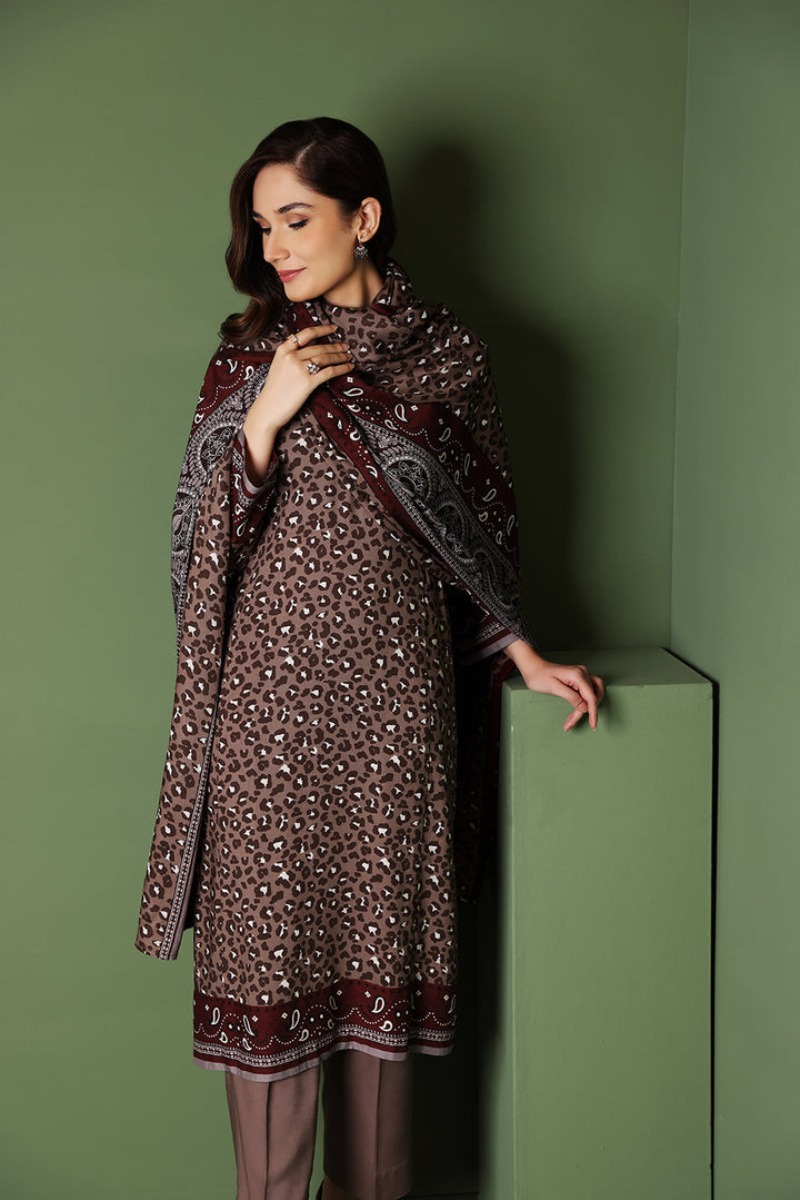 Nishat Stitched Linen 3 Piece 42206119 - Salai - Nishat Linen RTW Winter 2025 