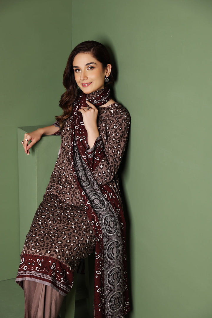 Nishat Stitched Linen 3 Piece 42206119 - Salai - Nishat Linen RTW Winter 2025 