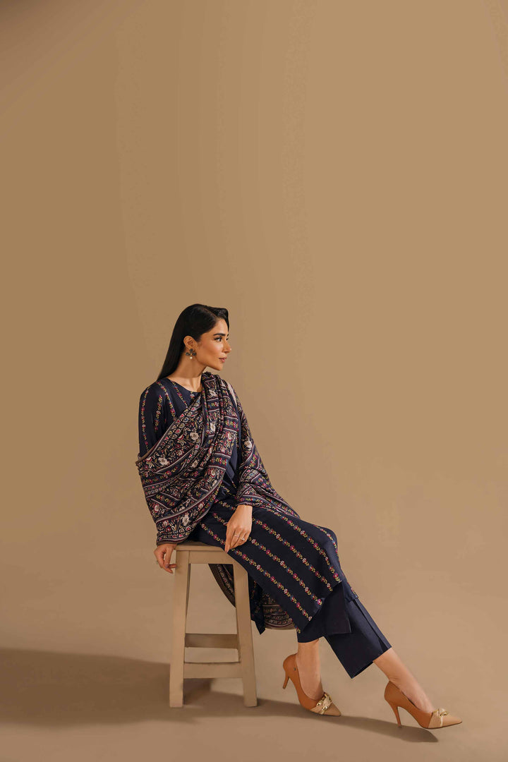 Nishat Stitched Linen 3 Piece 42303161 - Salai - Nishat Linen RTW Winter 2025 