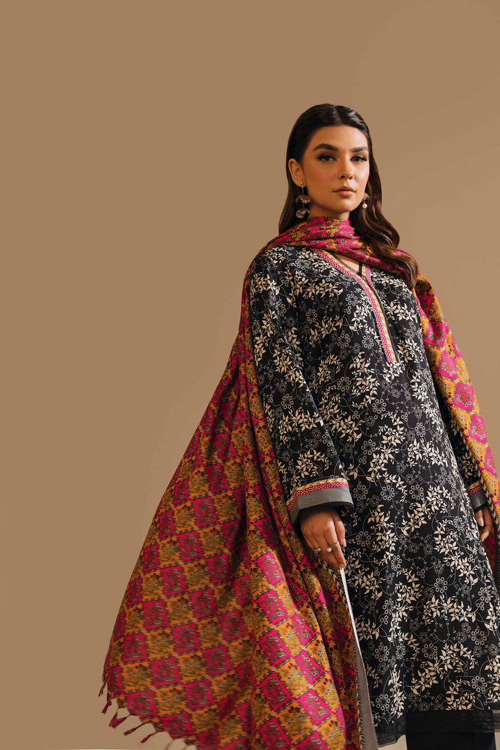 Nishat Stitched Linen 3 Piece 42303165 - Salai - Nishat Linen RTW Winter 2025 