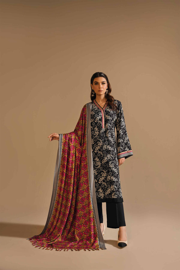 Nishat Stitched Linen 3 Piece 42303165 - Salai - Nishat Linen RTW Winter 2025 