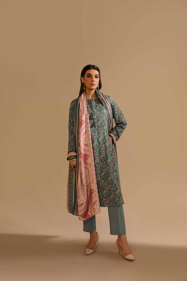 Nishat Stitched Linen 3 Piece 42303167 - Salai - Nishat Linen RTW Winter 2025 