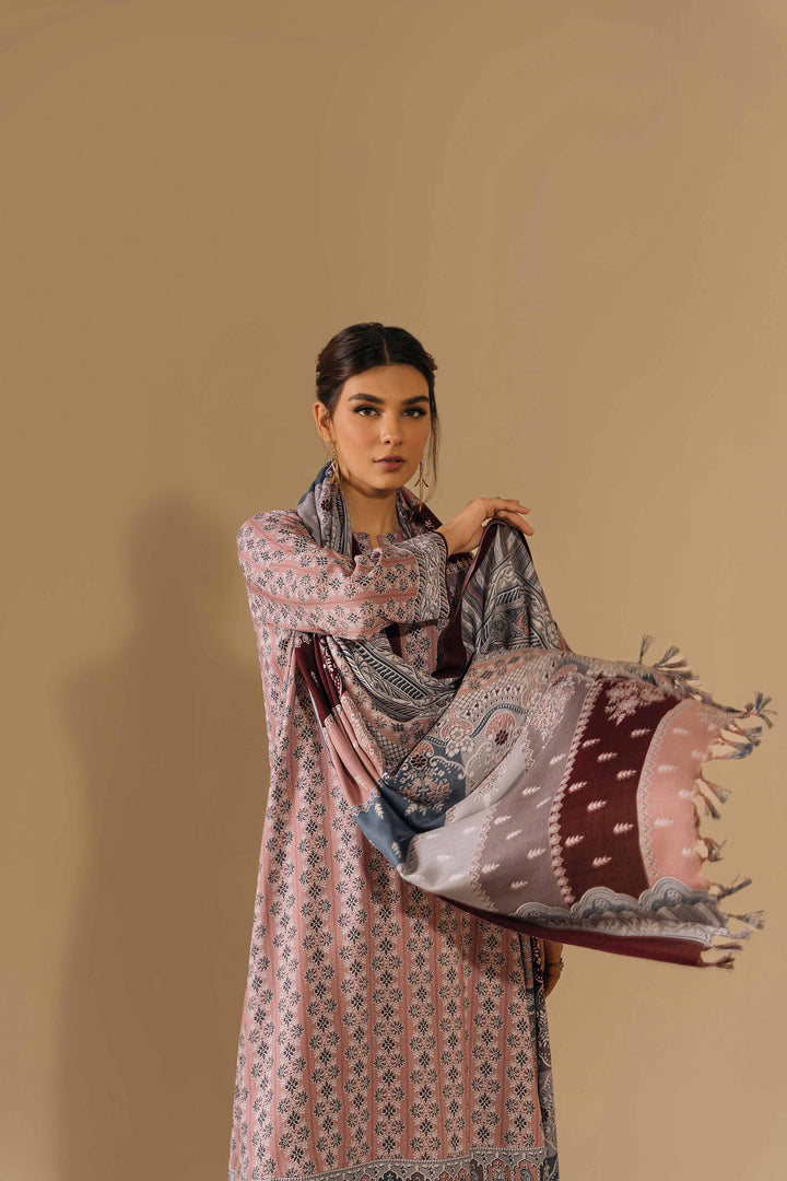 Nishat Stitched Linen 3 Piece 42303169 - Salai - Nishat Linen RTW Winter 2025 