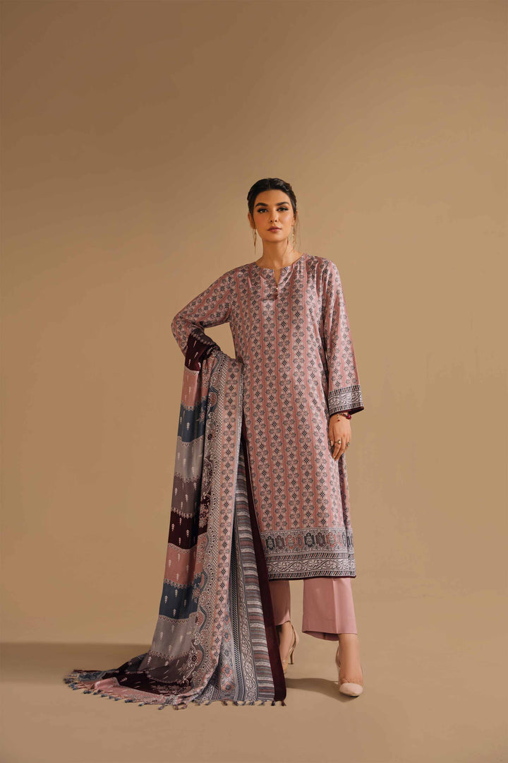 Nishat Stitched Linen 3 Piece 42303169 - Salai - Nishat Linen RTW Winter 2025 