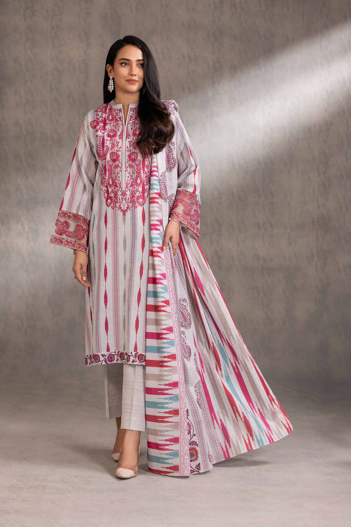 Nishat Linen Winter Stitched 3 Piece 42303217 - Salai - Nishat Linen 