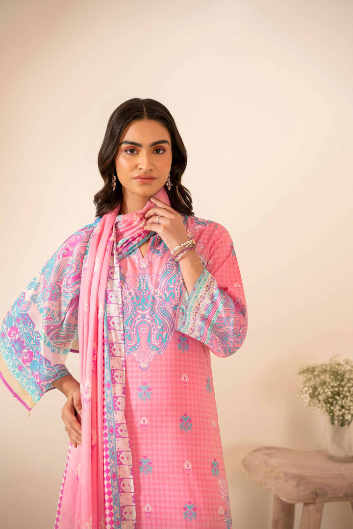 Nishat Linen Stitched Lawn 3 Piece 1049 - Salai - Nishat Linen 