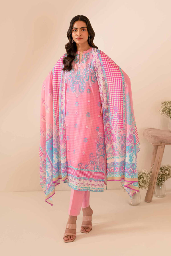 Nishat Linen Stitched Lawn 3 Piece 1049 - Salai - Nishat Linen 