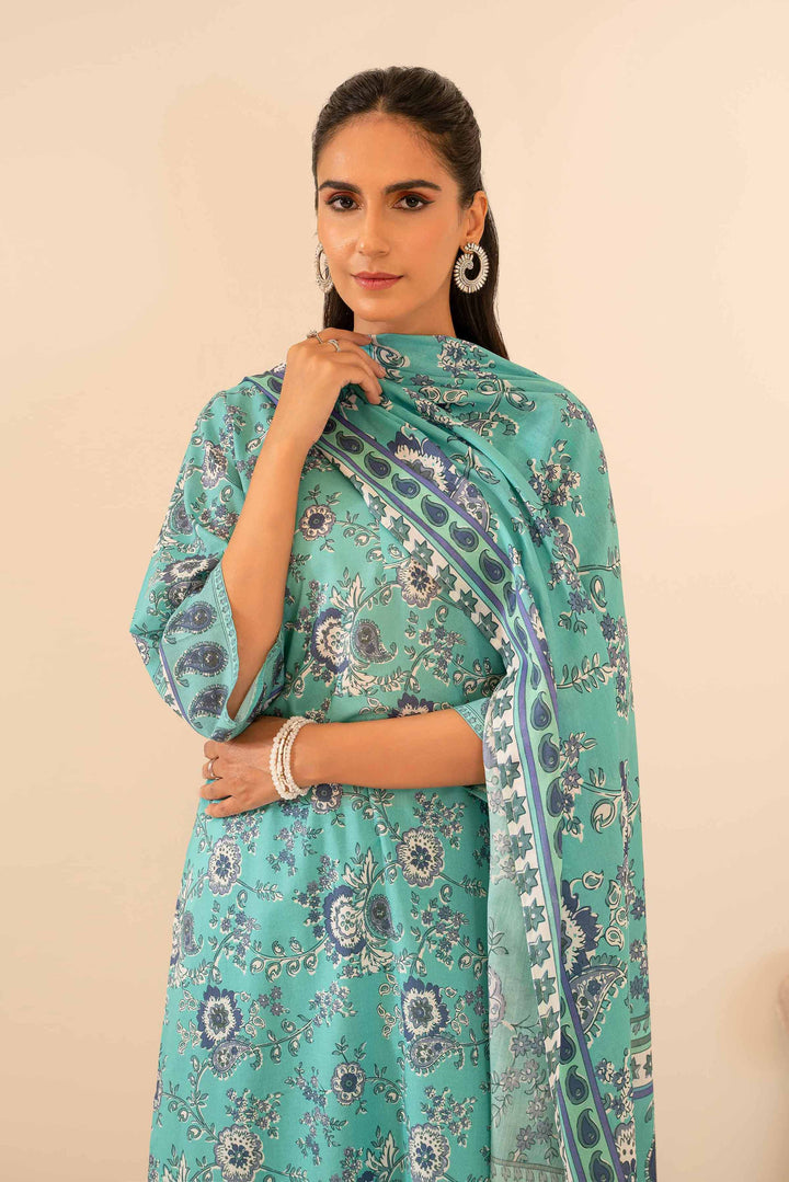 Nishat Linen Stitched Lawn 3 Piece 1051 - Salai - Nishat Linen 