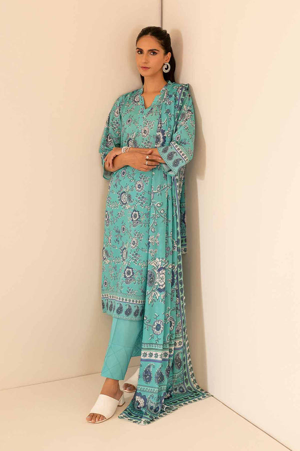 Nishat Linen Stitched Lawn 3 Piece 1051 - Salai - Nishat Linen 